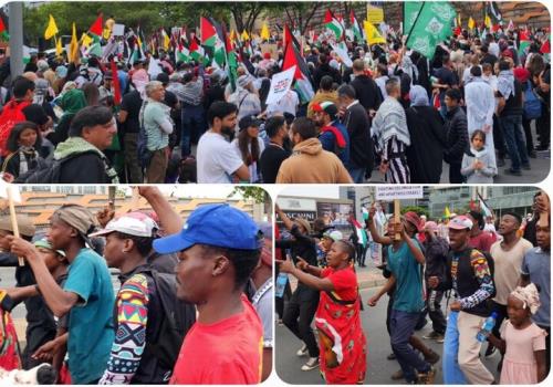 تجمع بزرگ مردم آفریقای جنوبی در پشتیبانی از مردم فلسطین