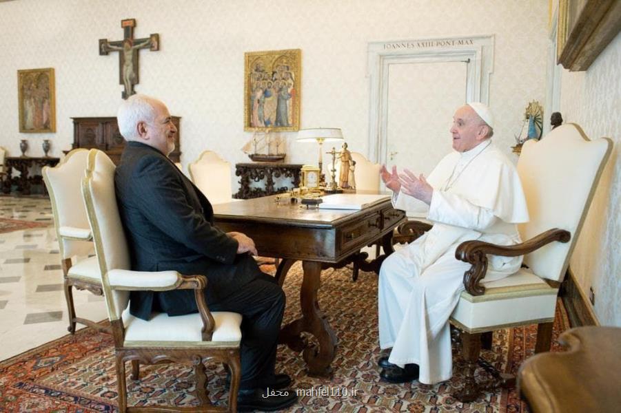 گزارش توییتری ظریف از دیدار با پاپ فرانسیس و دیگر مقام های واتیكان