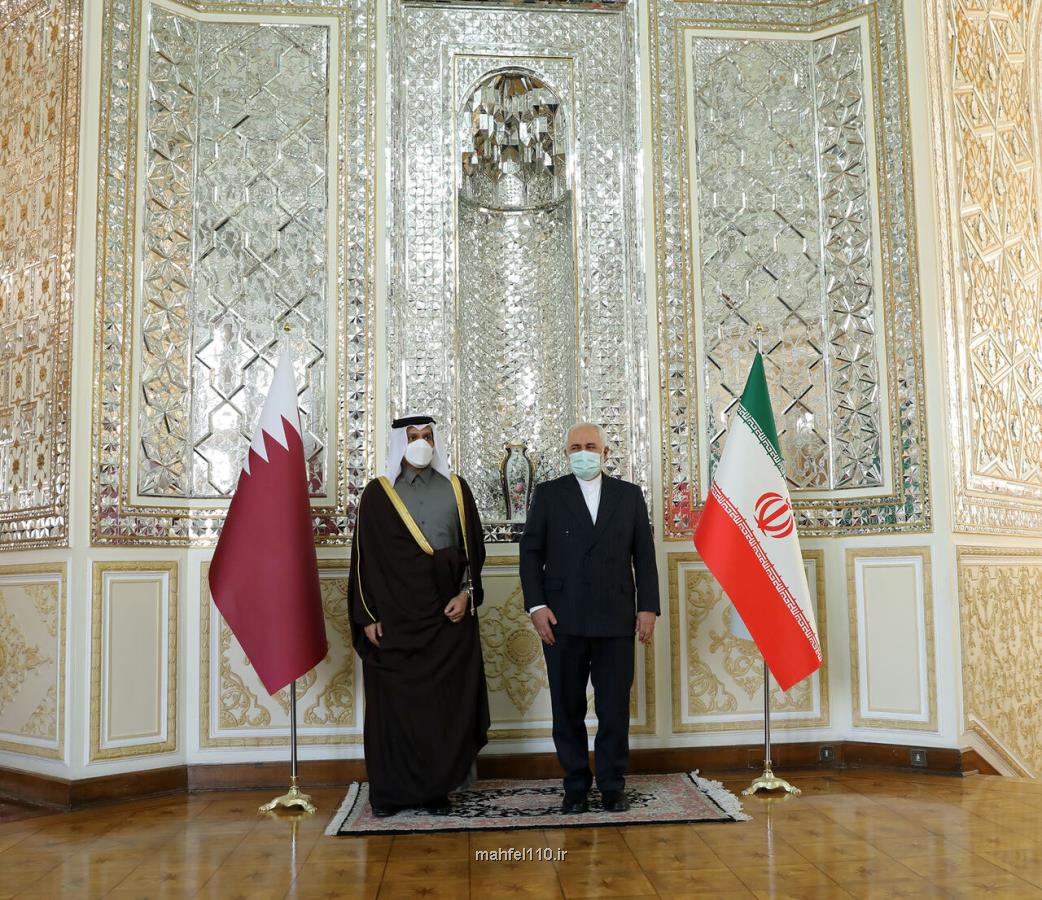 وزیر امور خارجه قطر با ظریف دیدار نمود