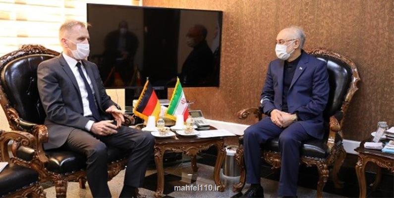 سفیر آلمان در تهران با رئیس سازمان انرژی اتمی دیدار نمود